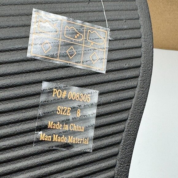 Journey Womens Bianca Black Wedge Sandals Dual Buckle Straps Size 8 - Picture 6 of 7